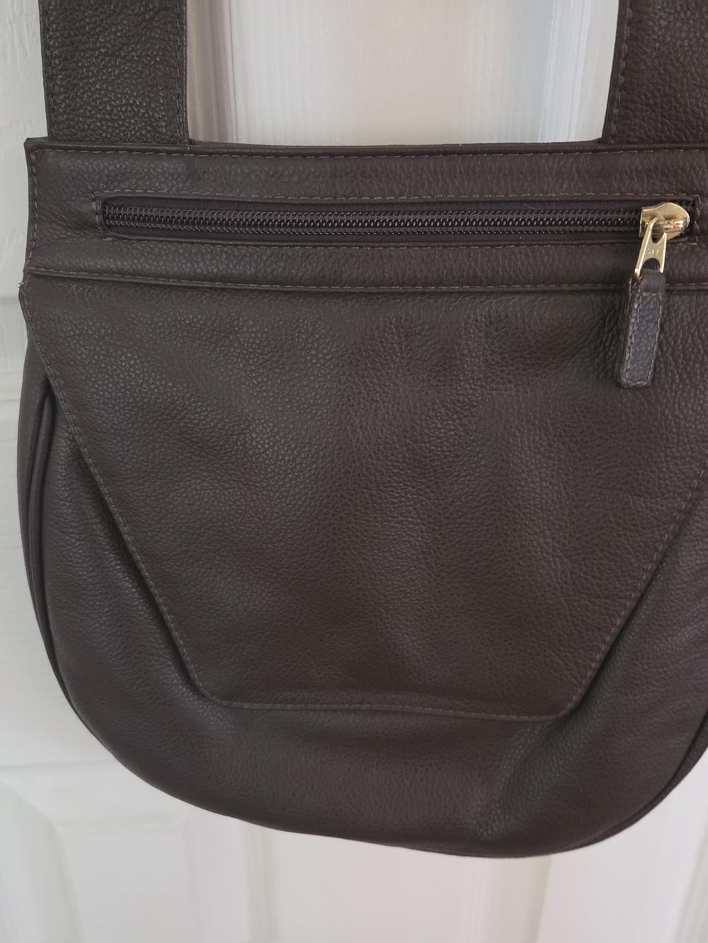 JP Ourse & Cie Women's Dark Brown Leather Crossbody Bag Purse